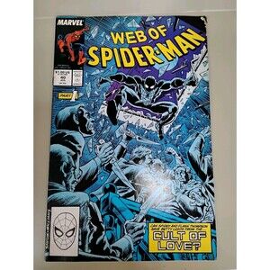 Marvel Comics Web of Spider-Man #40 1988 Cult of Love? Spider-Man Comic